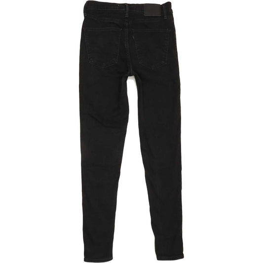 Levi's Mile High Rise Black Skinny Stretch Jeans High Waisted W28 L29