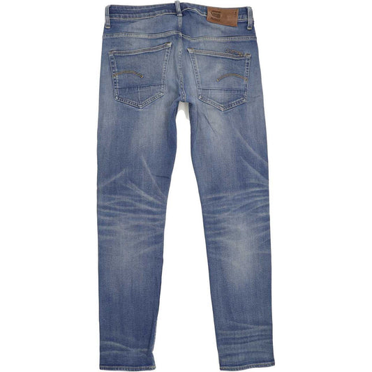 G-Star 3301 Men Blue Straight Slim Stretch Jeans W30 L31