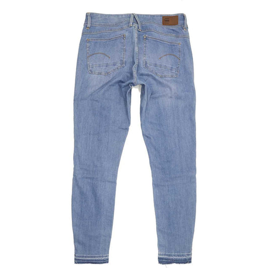 G-Star Lynn Mid Ankle Women Blue Skinny Slim Stretch Jeans W32 L34