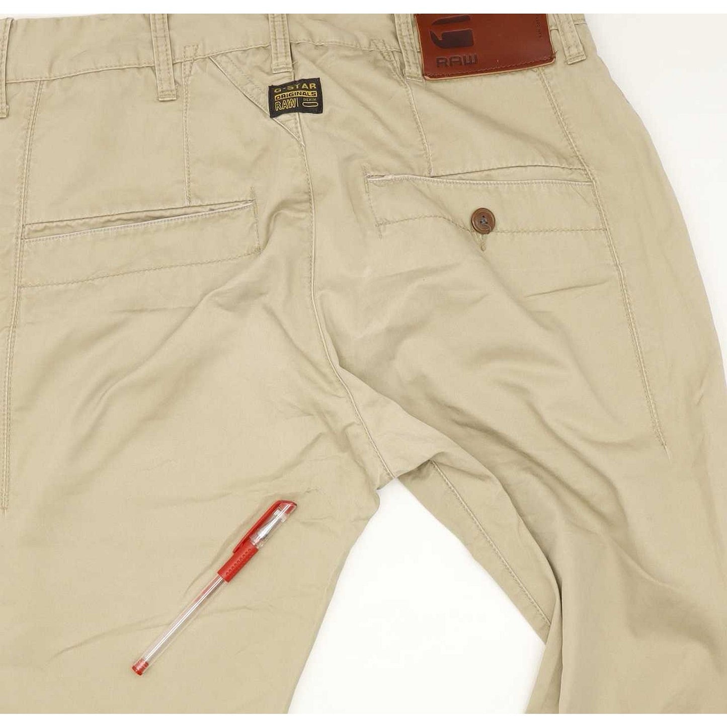 G-Star Bronson Men Beige Tapered Regular Chino Jeans W31 L33