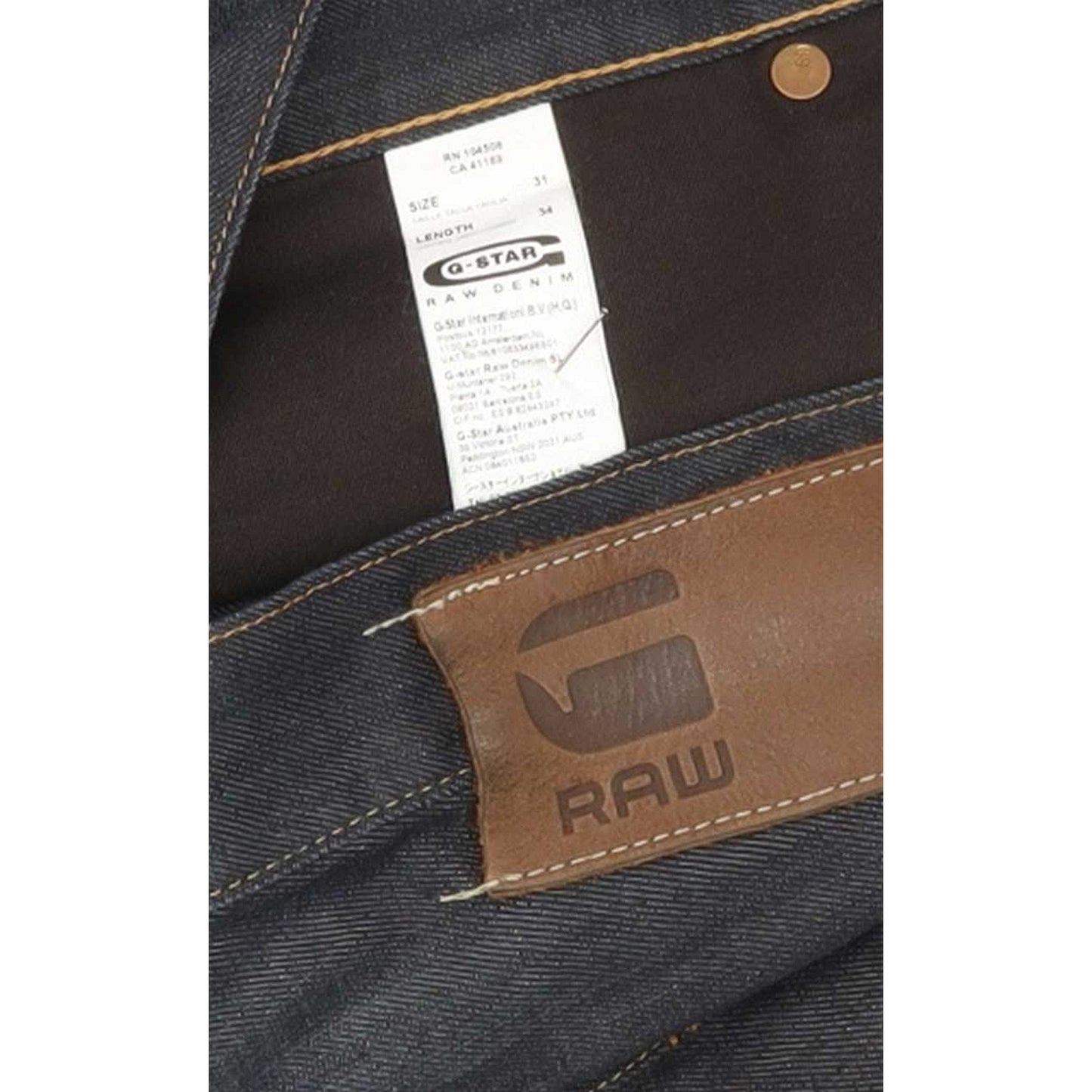 G-Star 3301 Men Blue Straight Regular Jeans W31 L34
