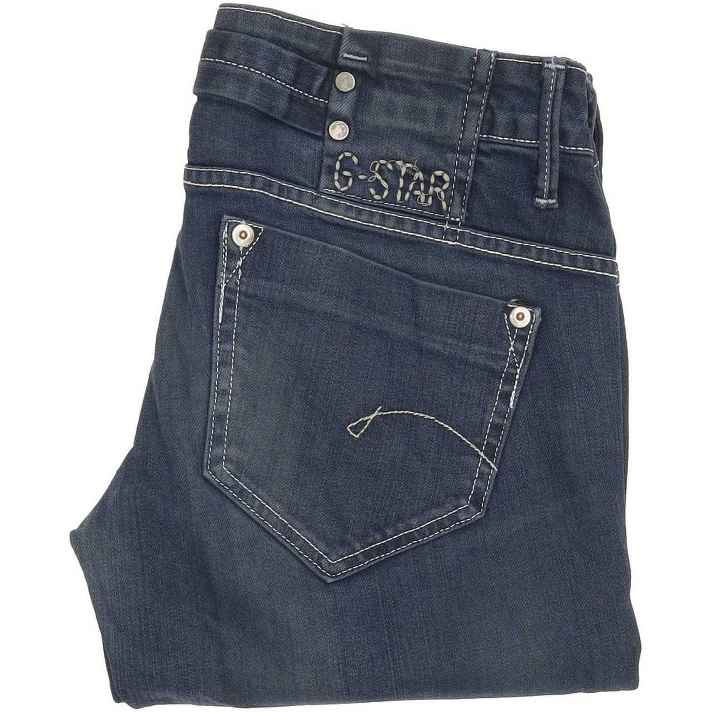 G-Star Women Blue Straight Slim Jeans W28 L30