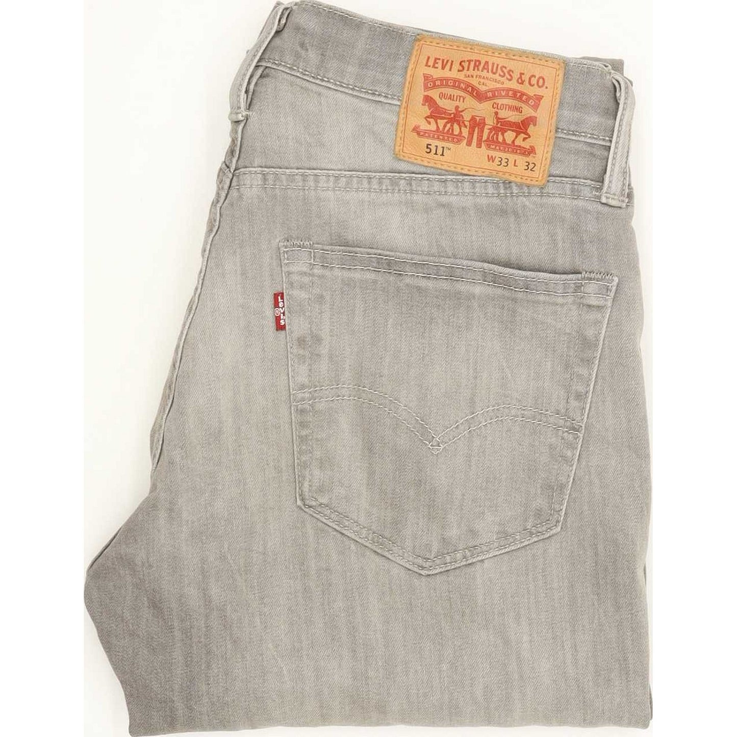 Levi's 511 Men Grey Straight Slim Jeans W33 L32