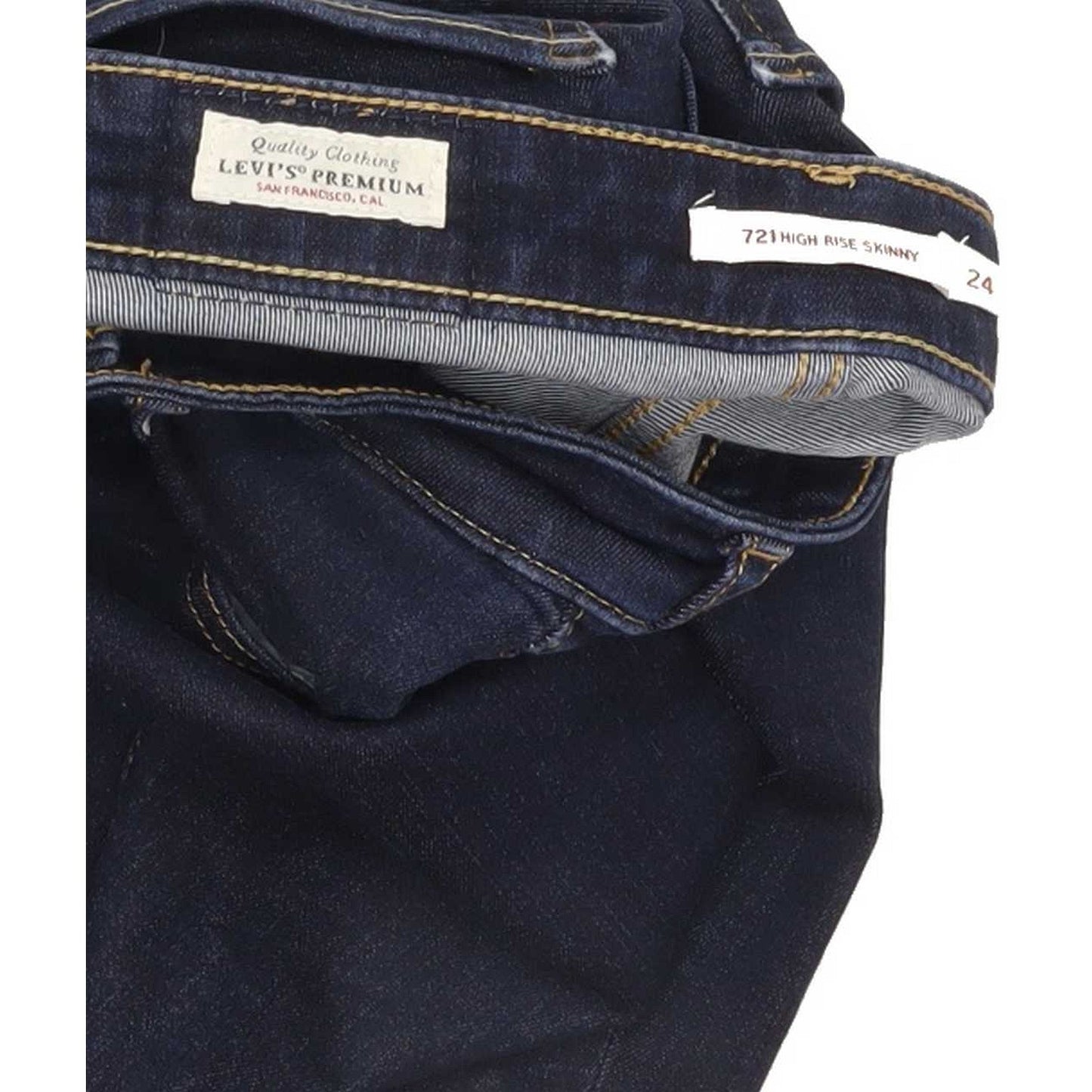 Levi's 721 High Rise Women Blue Skinny Stretch Jeans W24 L28