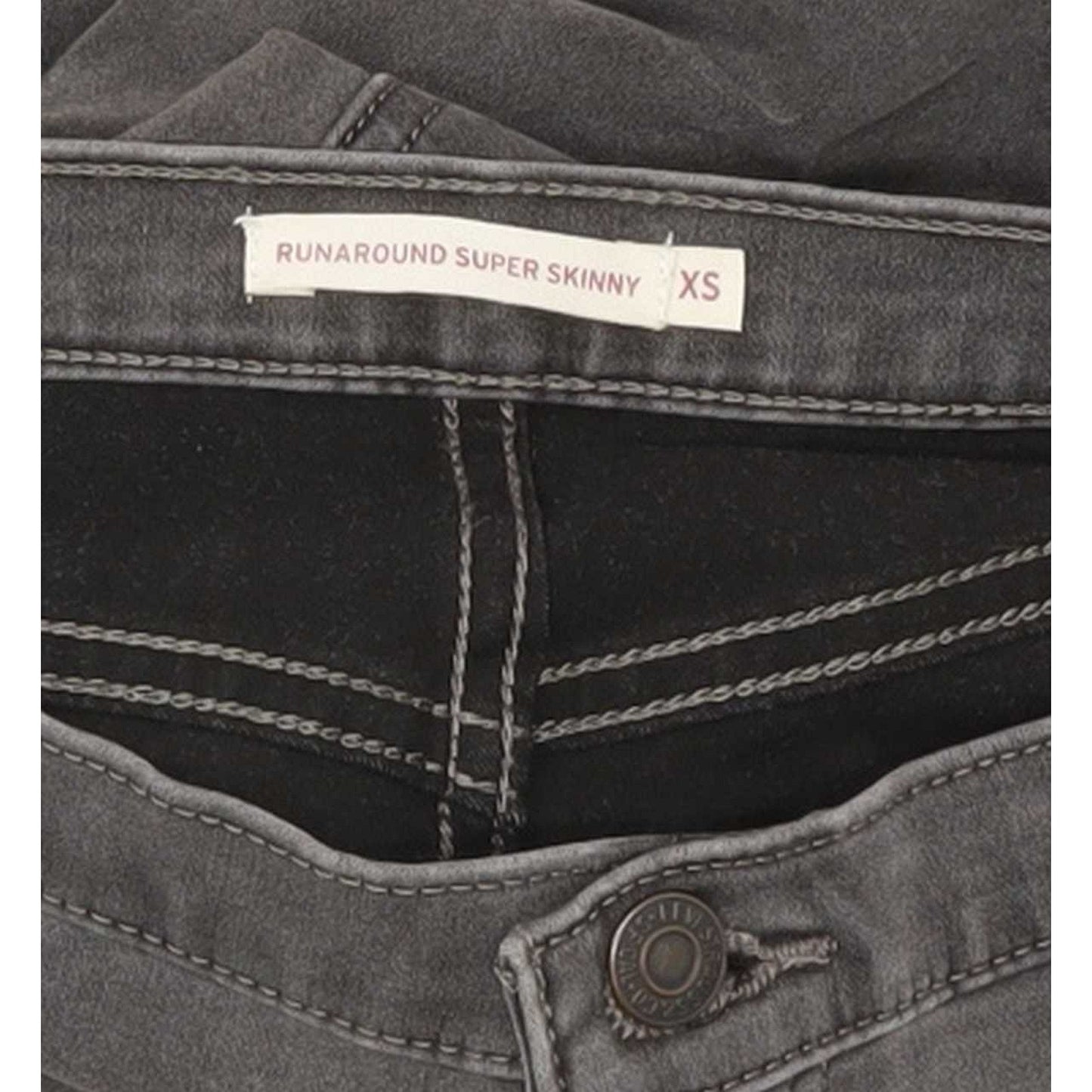 Levi's Runaround Super Women Grey Skinny Slim Jeans W24 L27