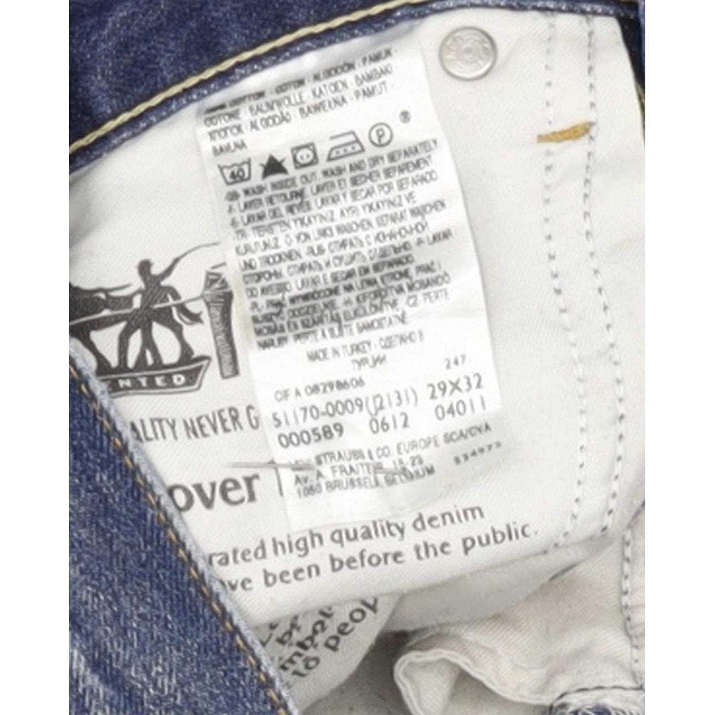 Levi's 589 Men Blue Straight Regular Jeans W29 L32
