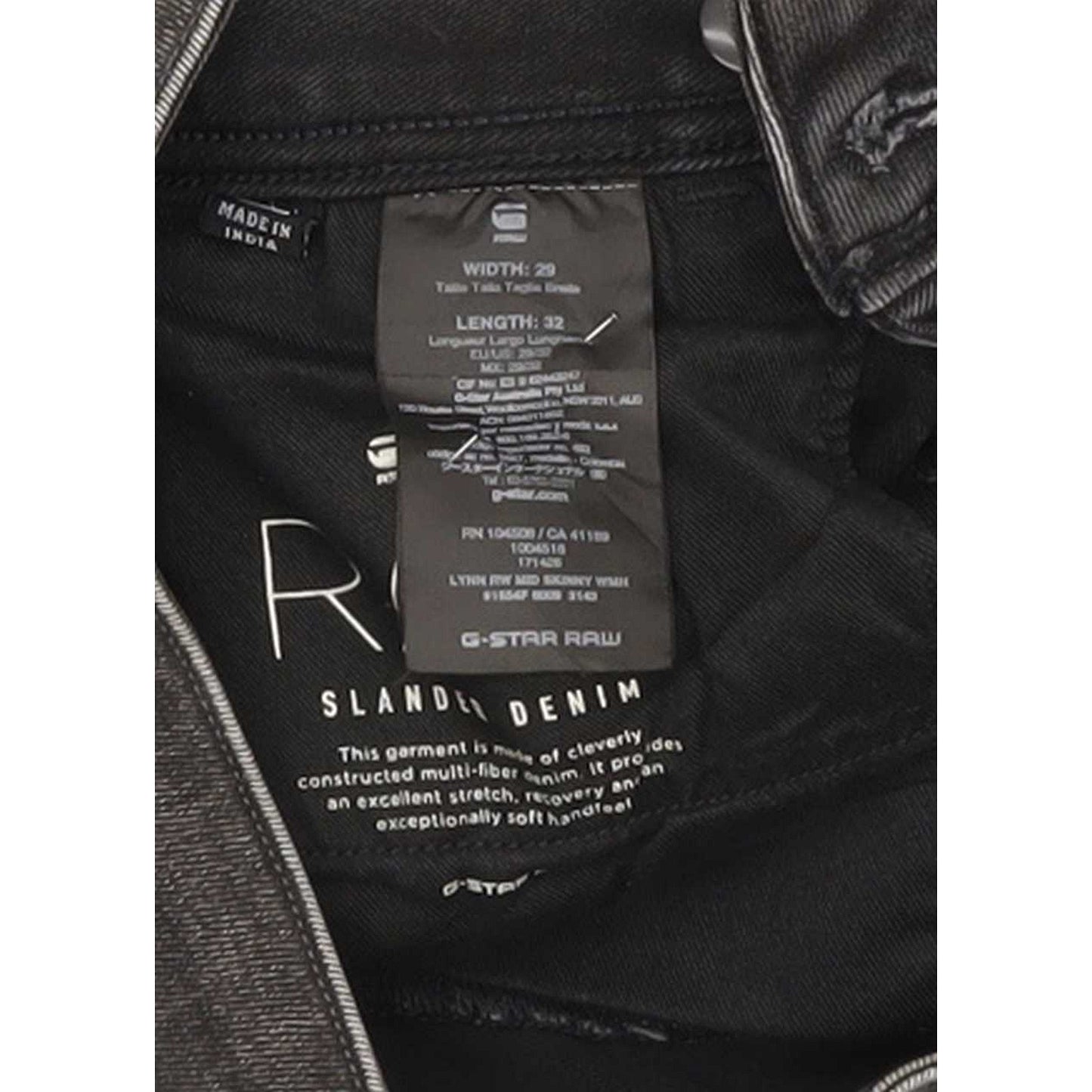 G-Star Lynn Mid Women Charcoal Skinny Slim Stretch Jeans W29 L32