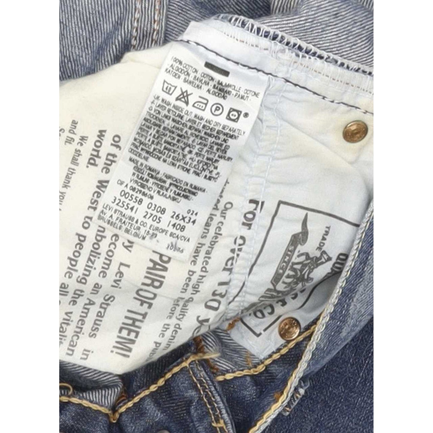 Levi's Patty Anne Women Blue Straight Slim Jeans W26 L33