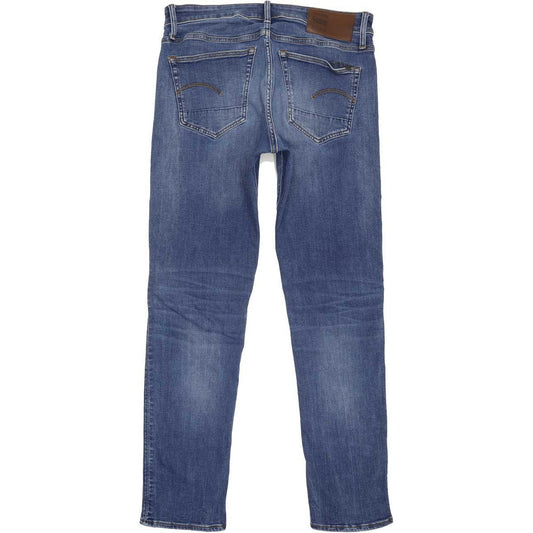 G-Star 3301 Men Blue Straight Slim Stretch Jeans W32 L31