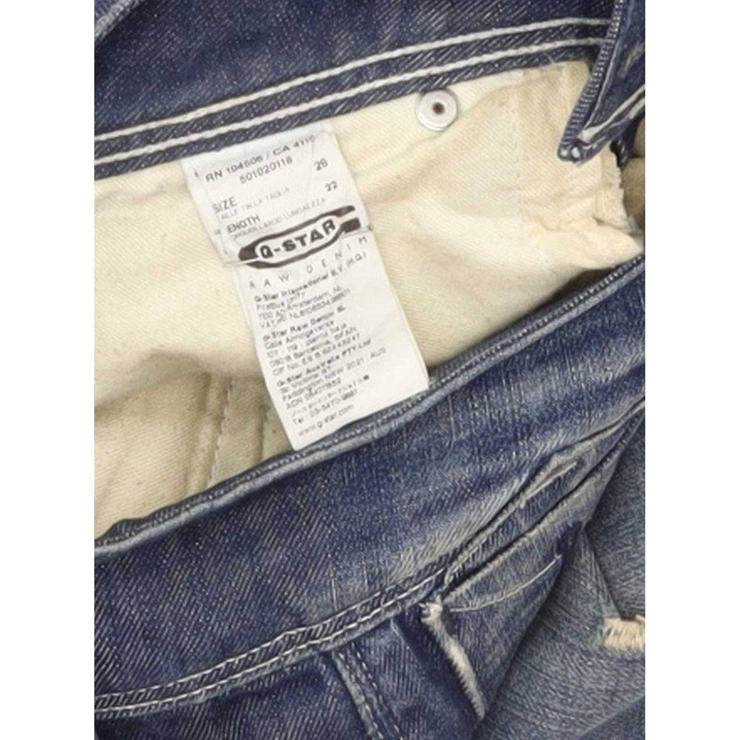 G-Star Fender Women Blue Skinny Slim Stretch Jeans W26 L34