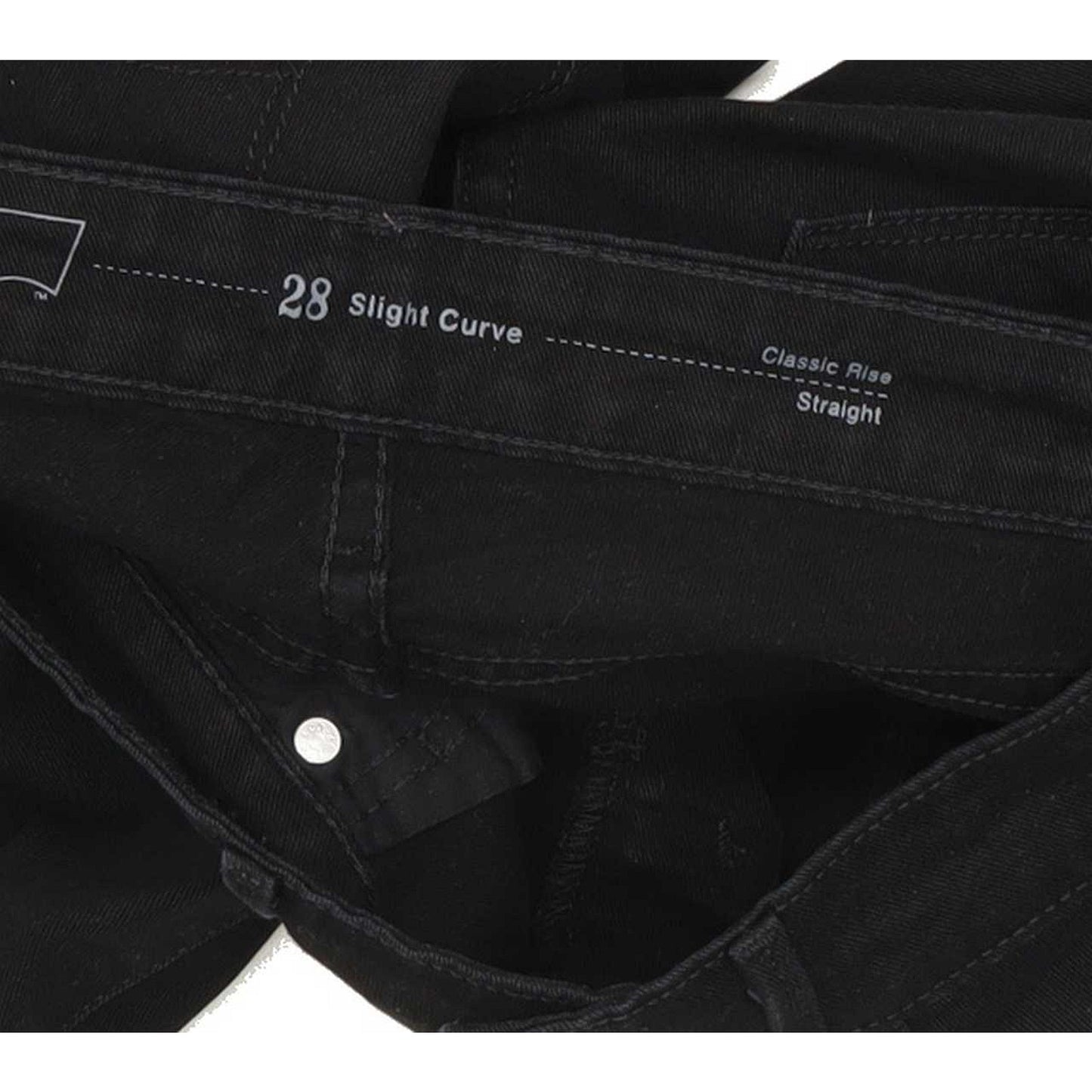 Levi's Slight Curve Women Black Straight Classic Stretch Jeans W28 L29