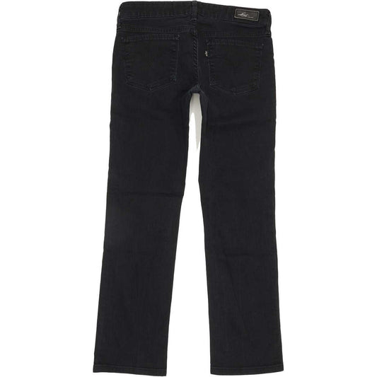 Levi's Slight Curve Women Black Straight Slim Stretch Jeans W28 L28