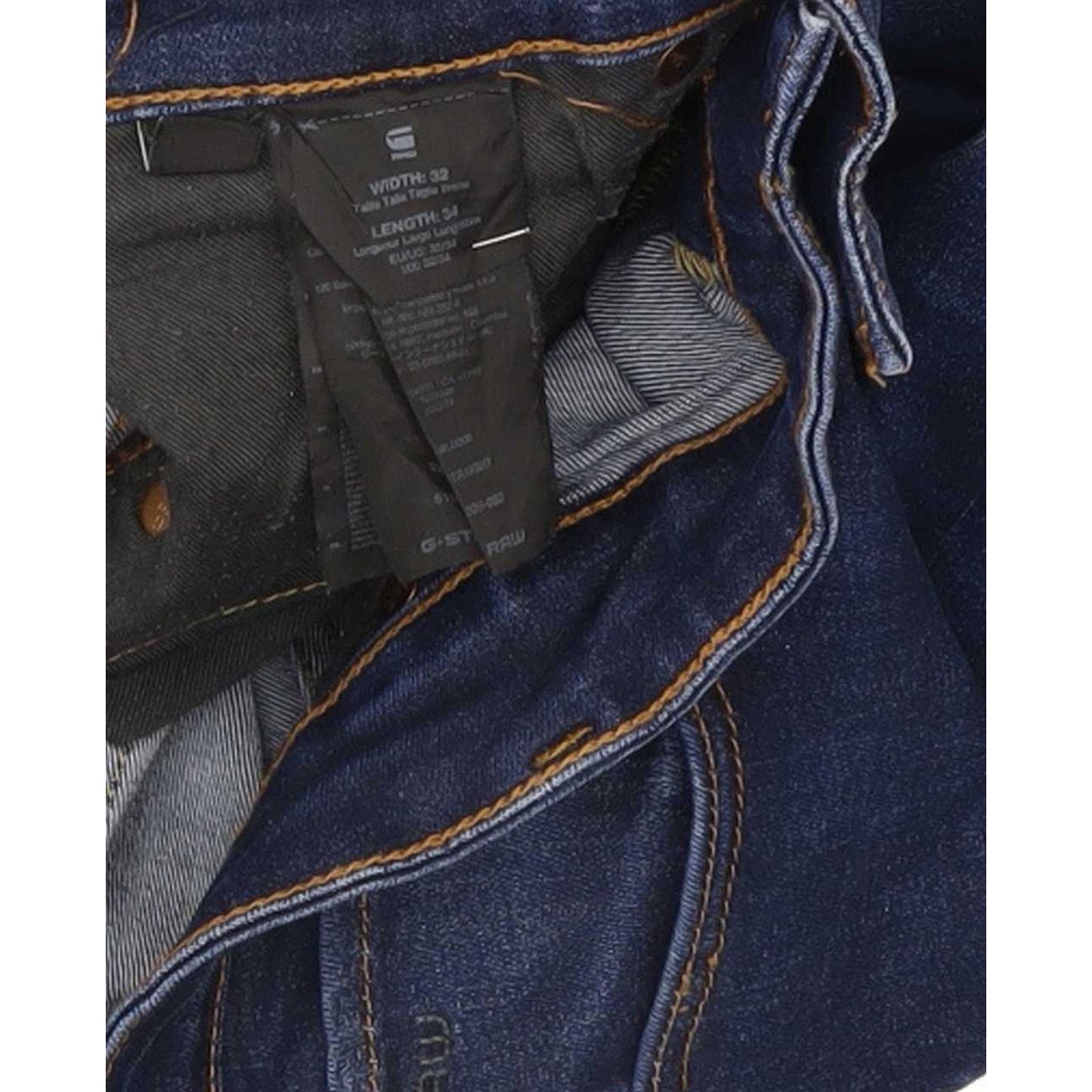 G-Star 3301 Men Blue Straight Regular Jeans W32 L33