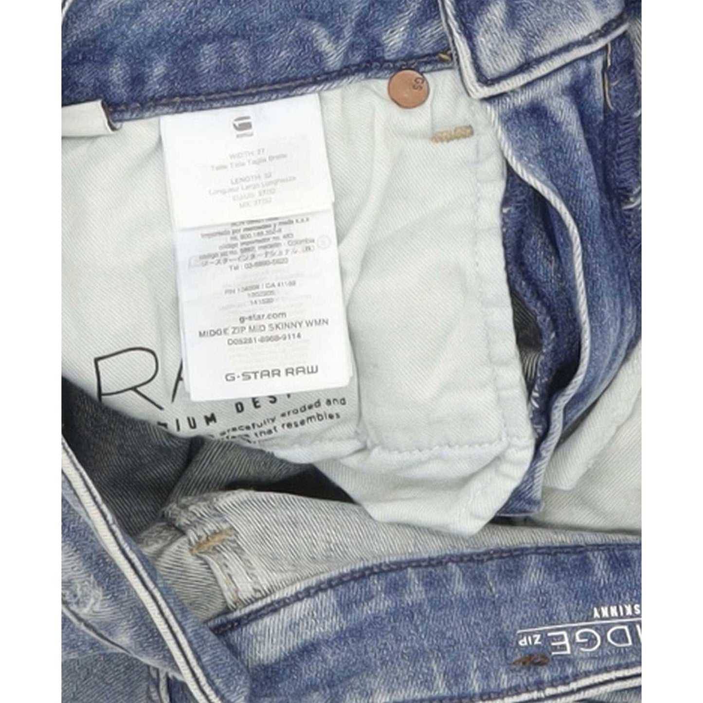 G-Star Midge Women Blue Skinny Slim Stretch Jeans W27 L31