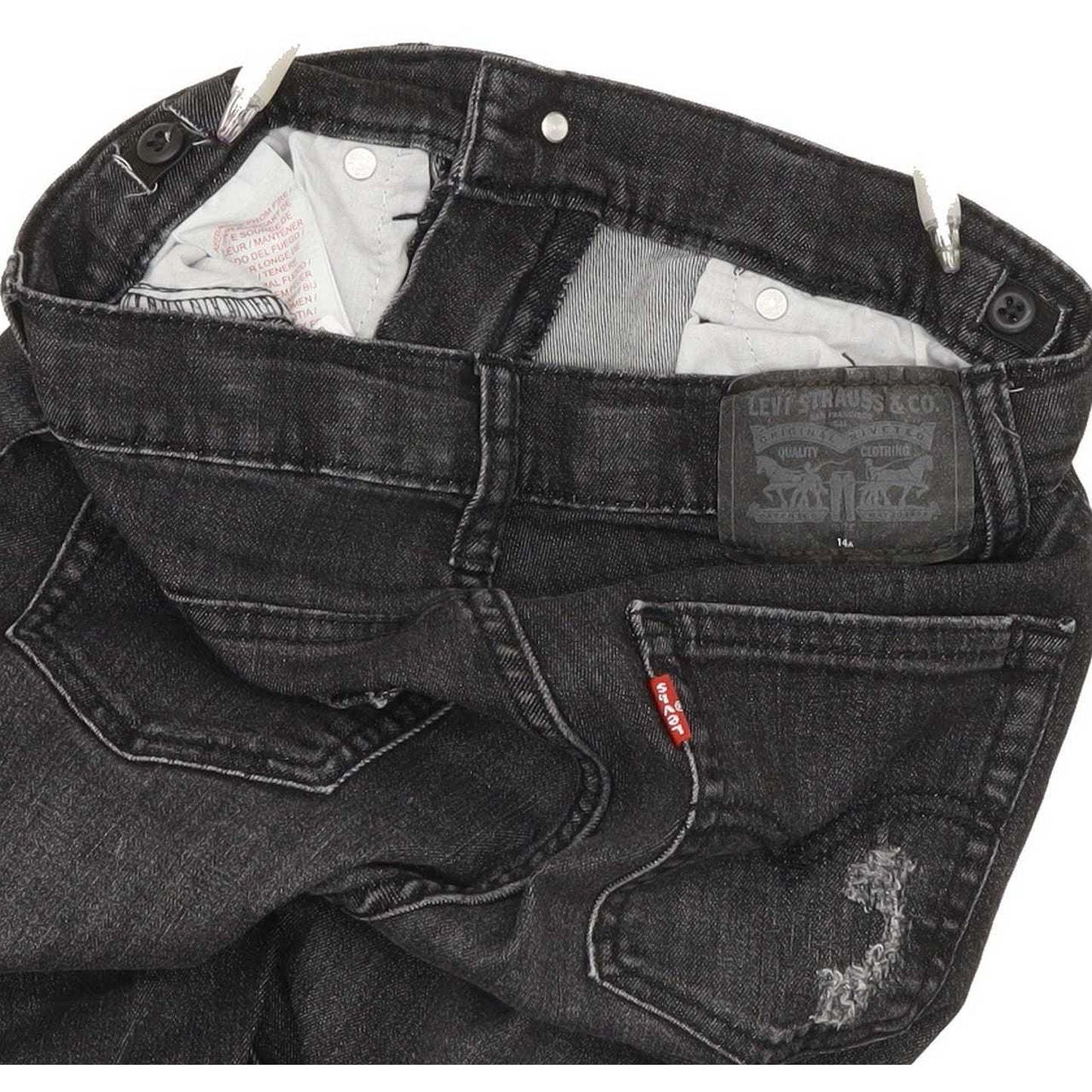 Levi's 510 Kids Charcoal Skinny Slim Stretch Jeans W26 L31