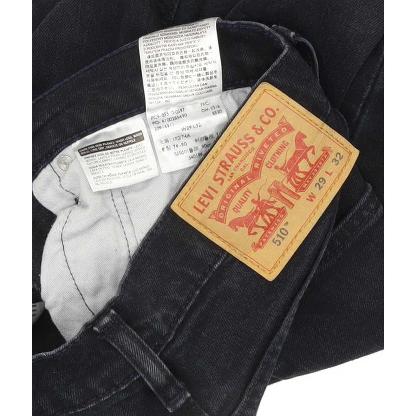 Levi's 510 Men Navy Skinny Slim Stretch Jeans W29 L31