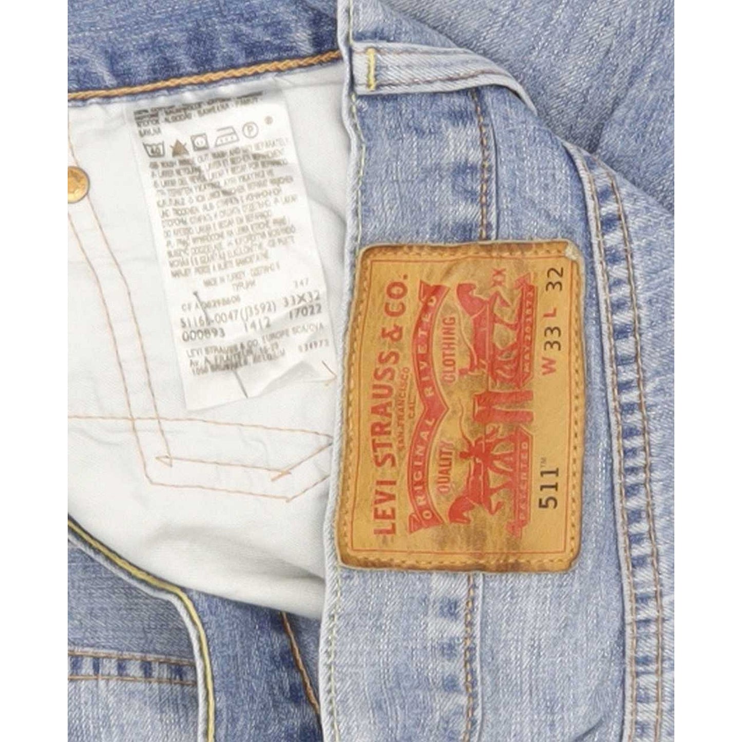 Levi's 511 Men Blue Straight Slim Jeans W33 L31