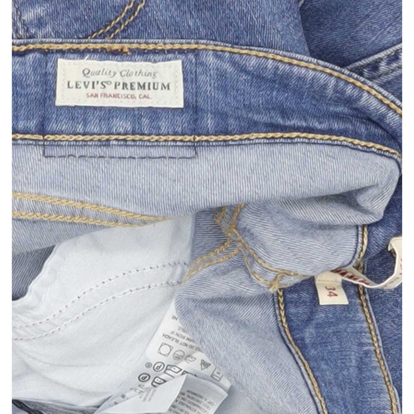 Levi's 721 High Rise Blue Skinny Stretch Jeans High Waisted W35 L30