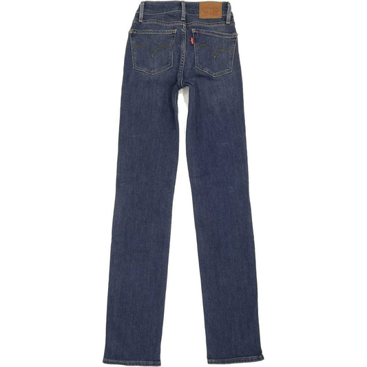 Levi's 714 Women Blue Straight Slim Stretch Jeans W23 L31