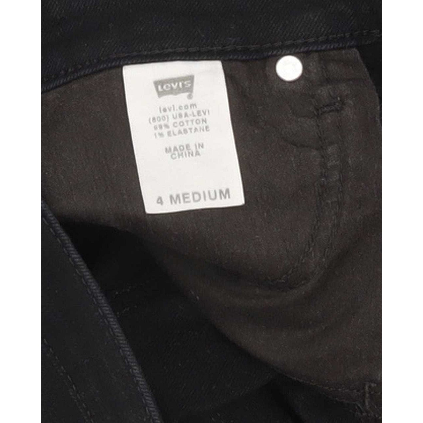 Levi's 531 Men Black Skinny Slim Stretch Jeans W30 L30