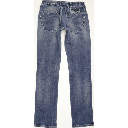 G-Star Midge Women Blue Straight Slim Stretch Jeans W26 L30