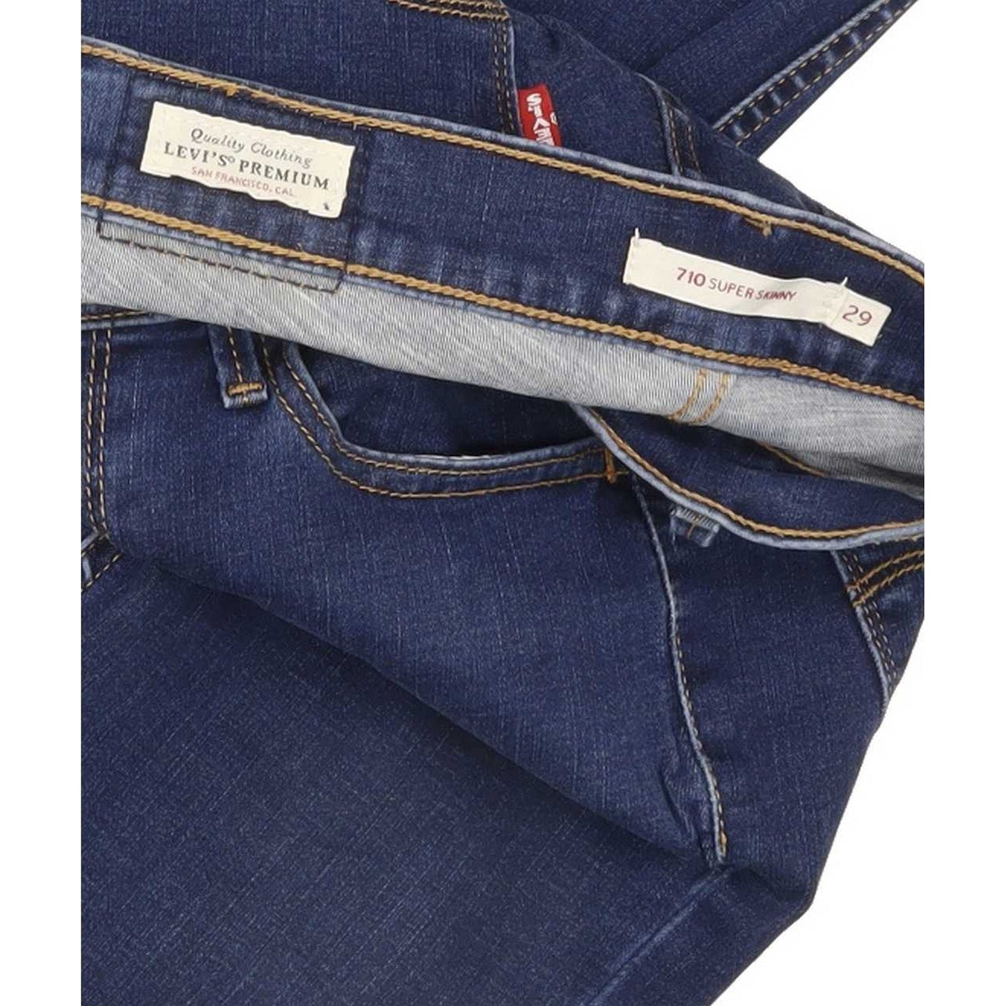 Levi's 710 Super Women Blue Skinny Slim Stretch Jeans W29 L29