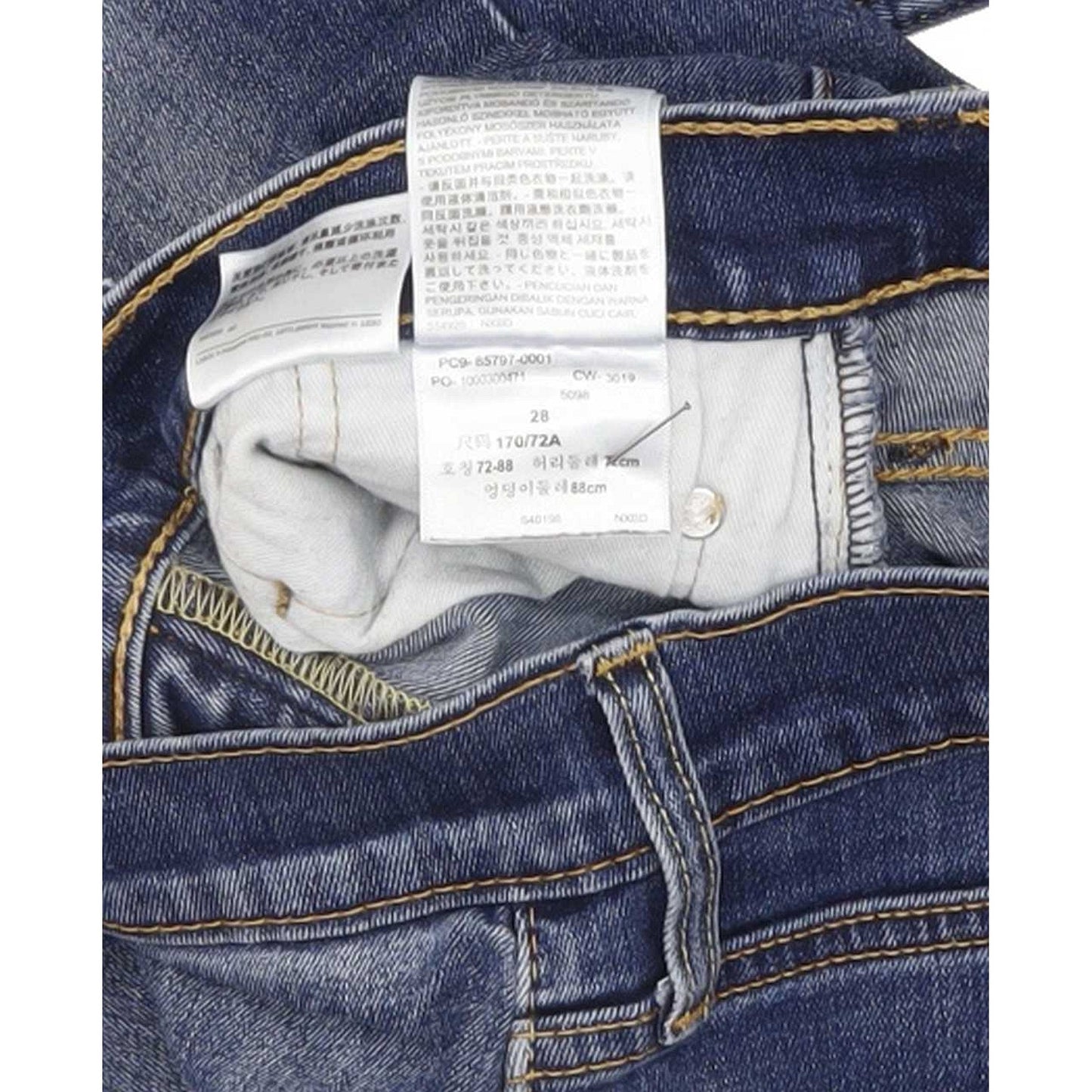 Levi's 519 Men Blue Skinny Slim Stretch Jeans W28 L30