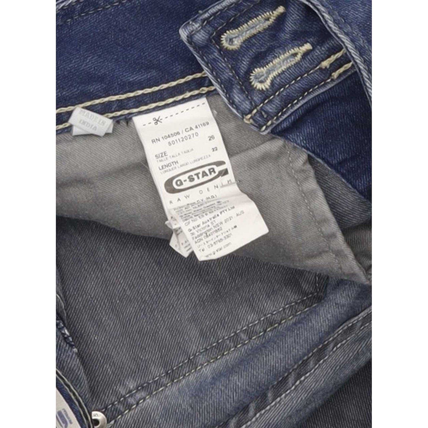 G-Star Ford Women Blue Straight Slim Stretch Jeans W26 L31