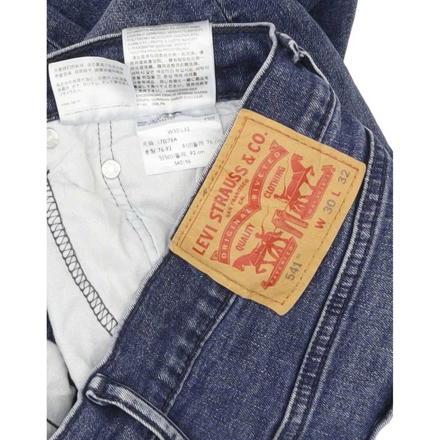 Levi's 541 Men Blue Straight Slim Stretch Jeans W30 L31