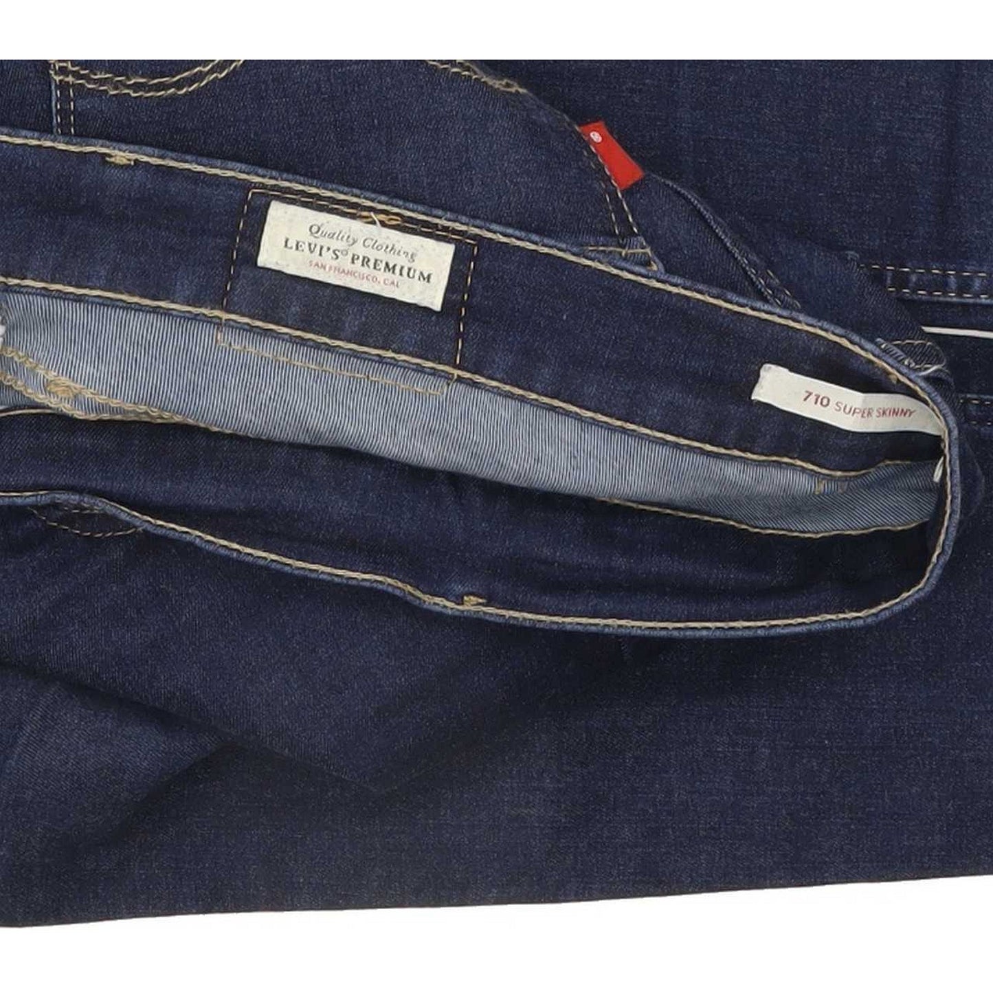 Levi's 710 Super Women Blue Skinny Slim Stretch Jeans W30 L30