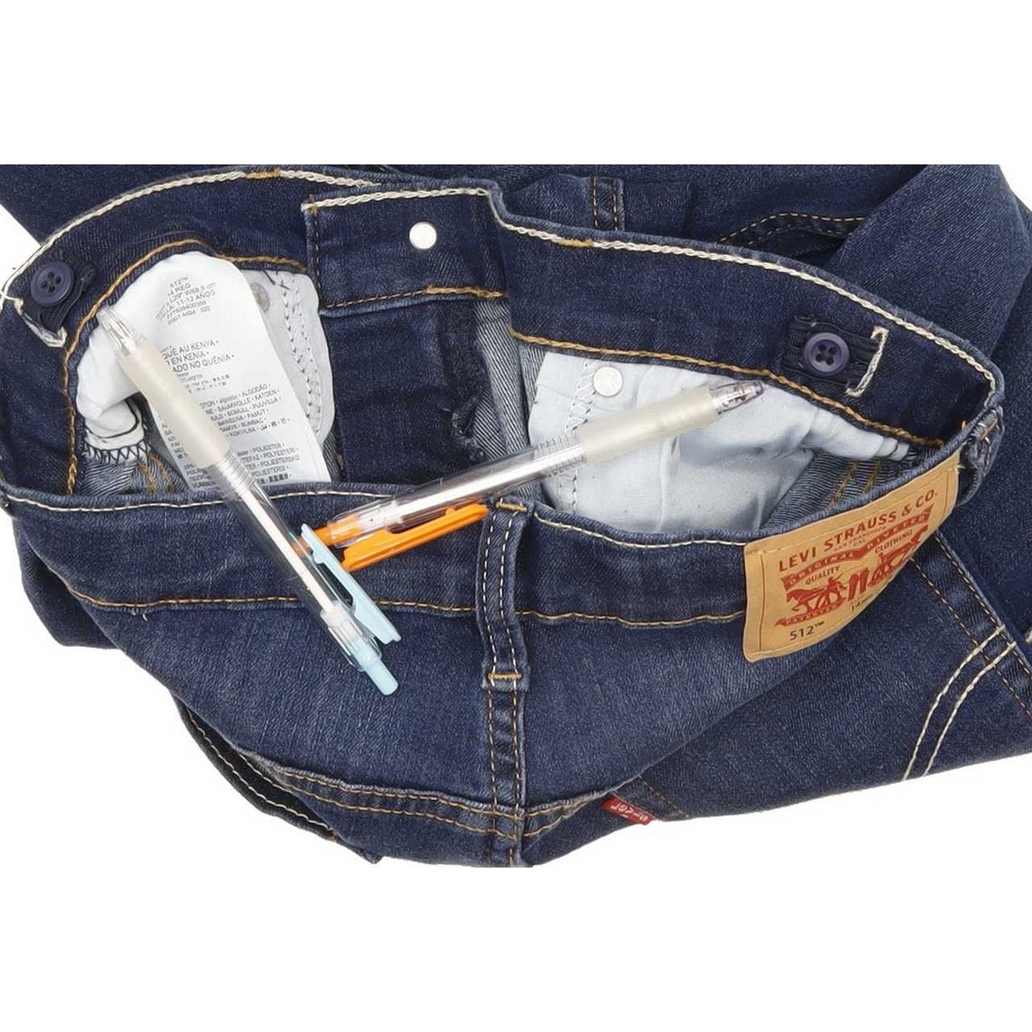 Levi's 512 Kids Blue Tapered Slim Stretch Jeans W27 L29