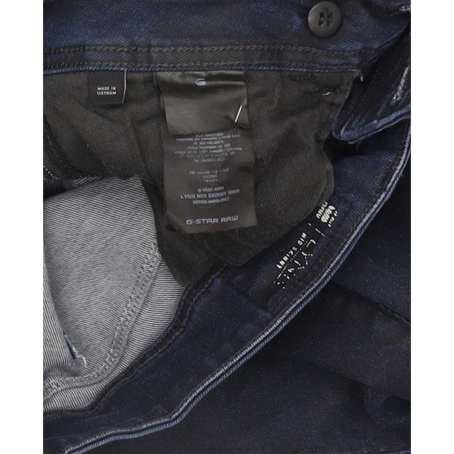 G-Star Lynn Mid Women Navy Skinny Slim Stretch Jeans W28 L29