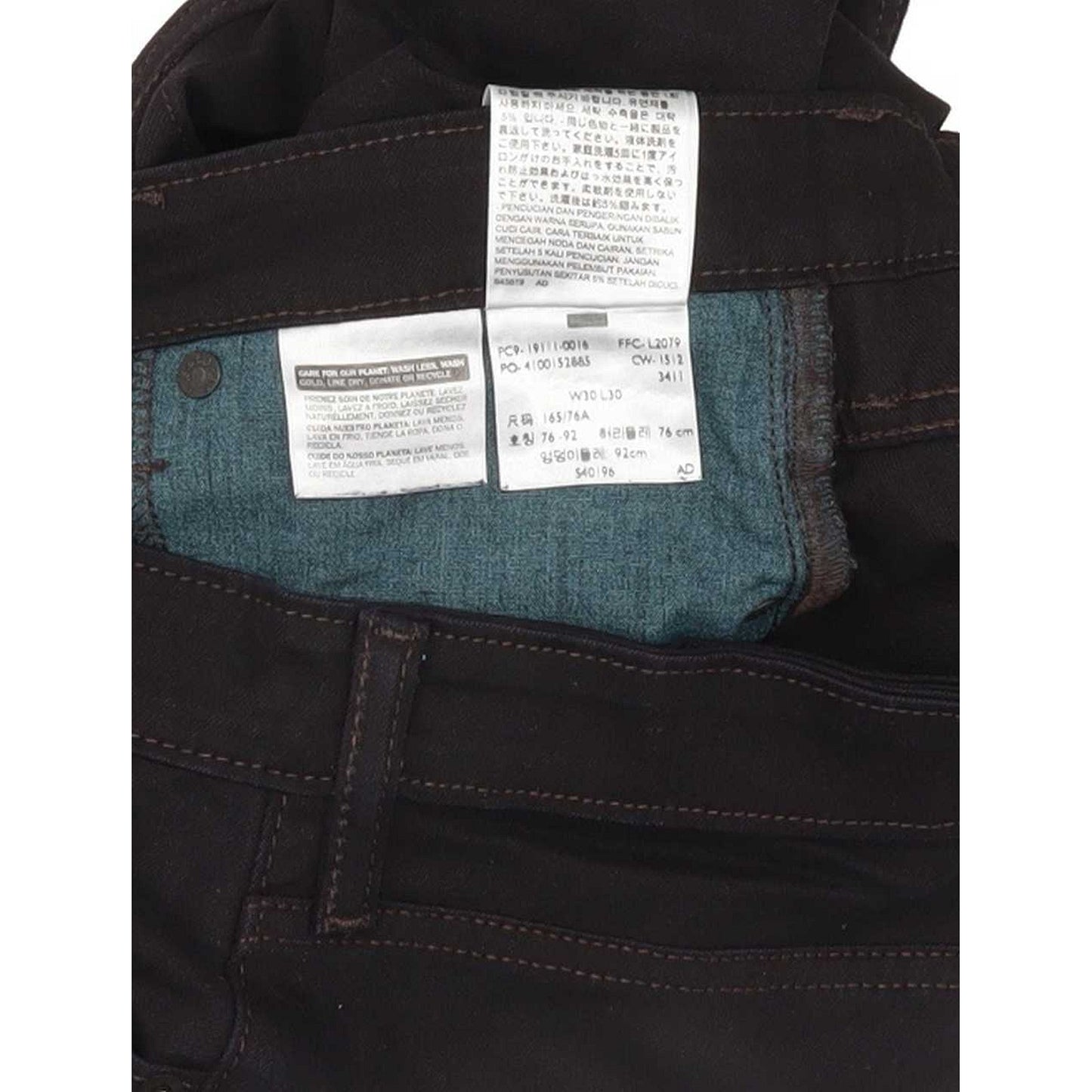 Levi's 511 Men Navy Straight Slim Stretch Jeans W30 L30