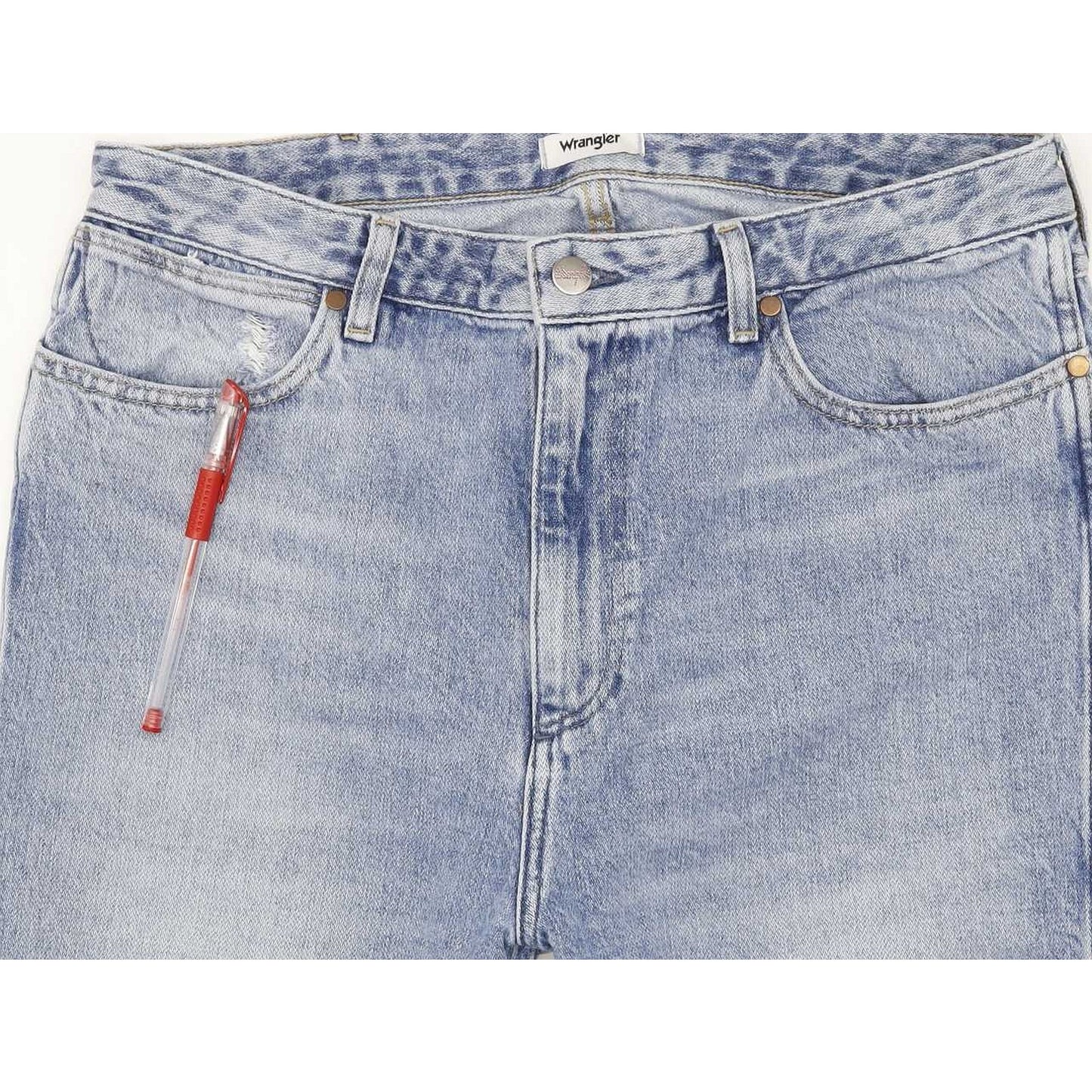 Wrangler Retro Men Blue Straight Loose Boyfriend Jeans W32 L32