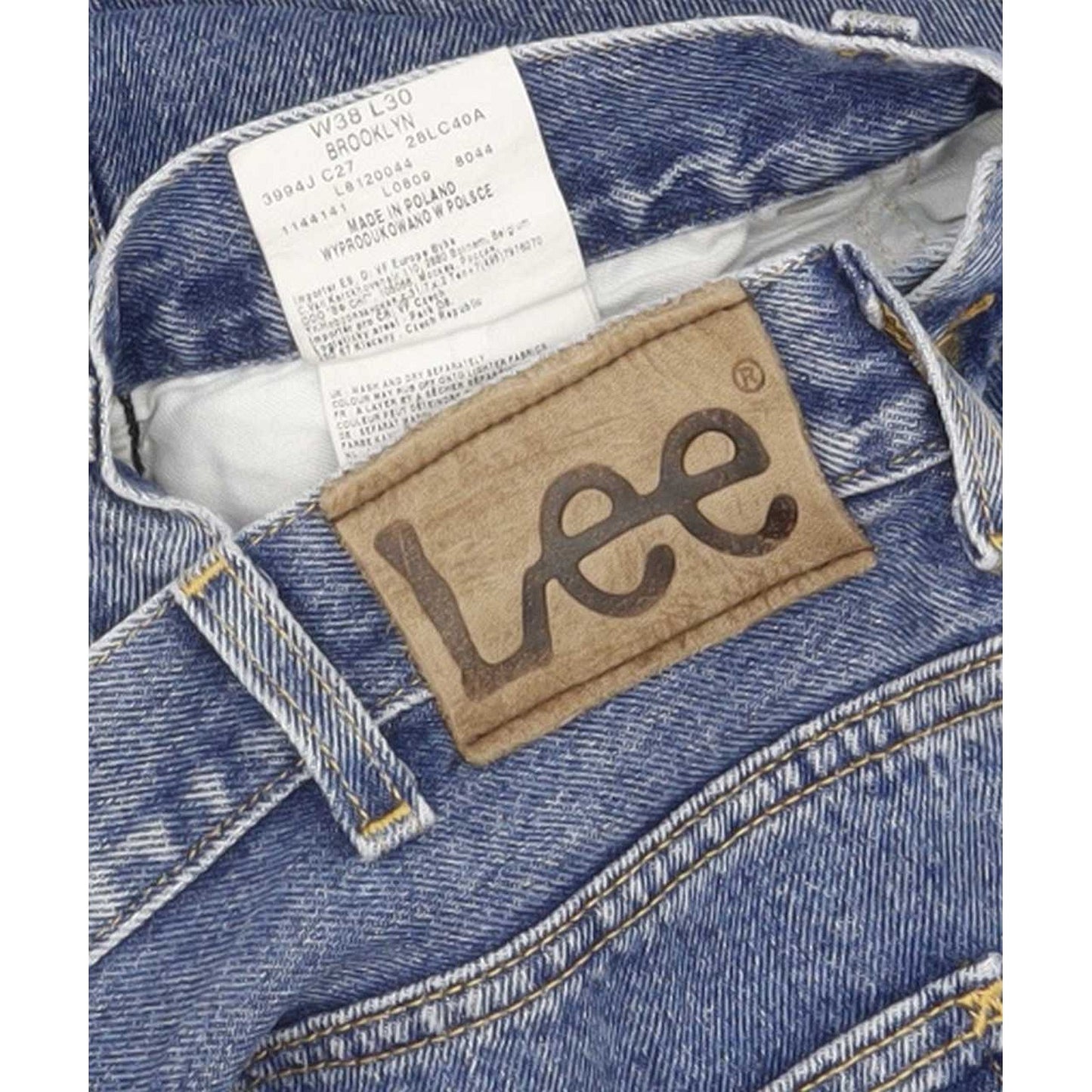 Lee Brooklyn Men Blue Straight Regular Jeans W37 L29
