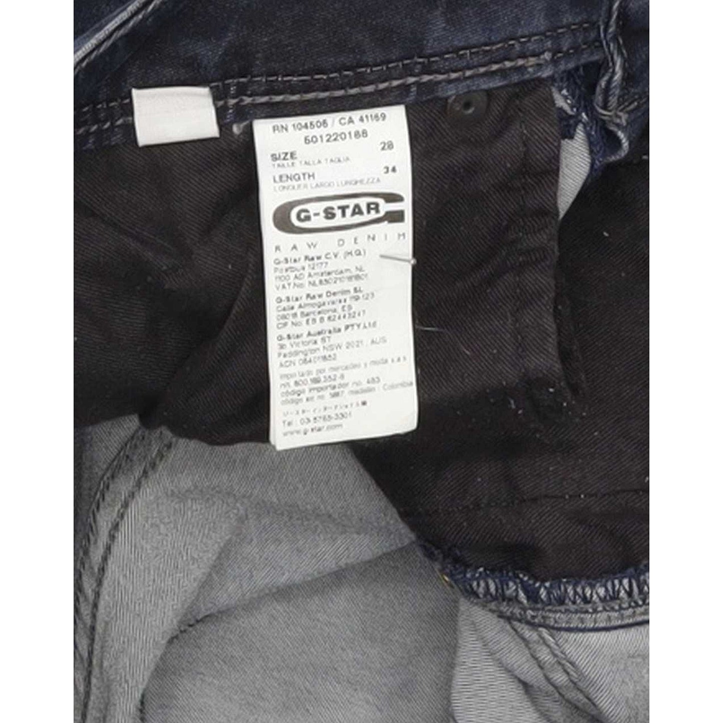 G-Star Refender Women Blue Skinny Slim Stretch Jeans W28 L34
