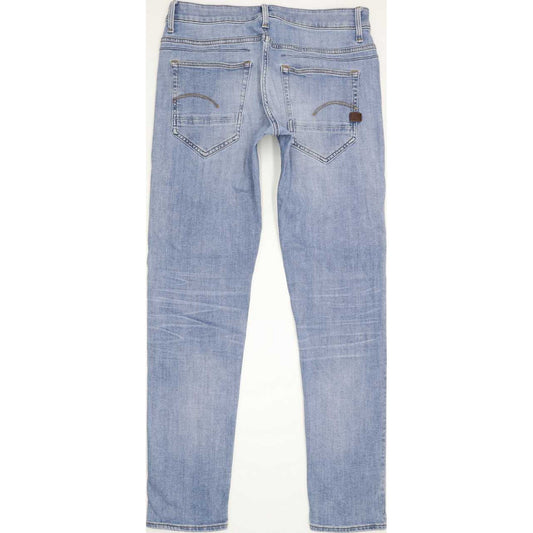 G-Star Q-Staq Men Blue Straight Slim Stretch Jeans W30 L32