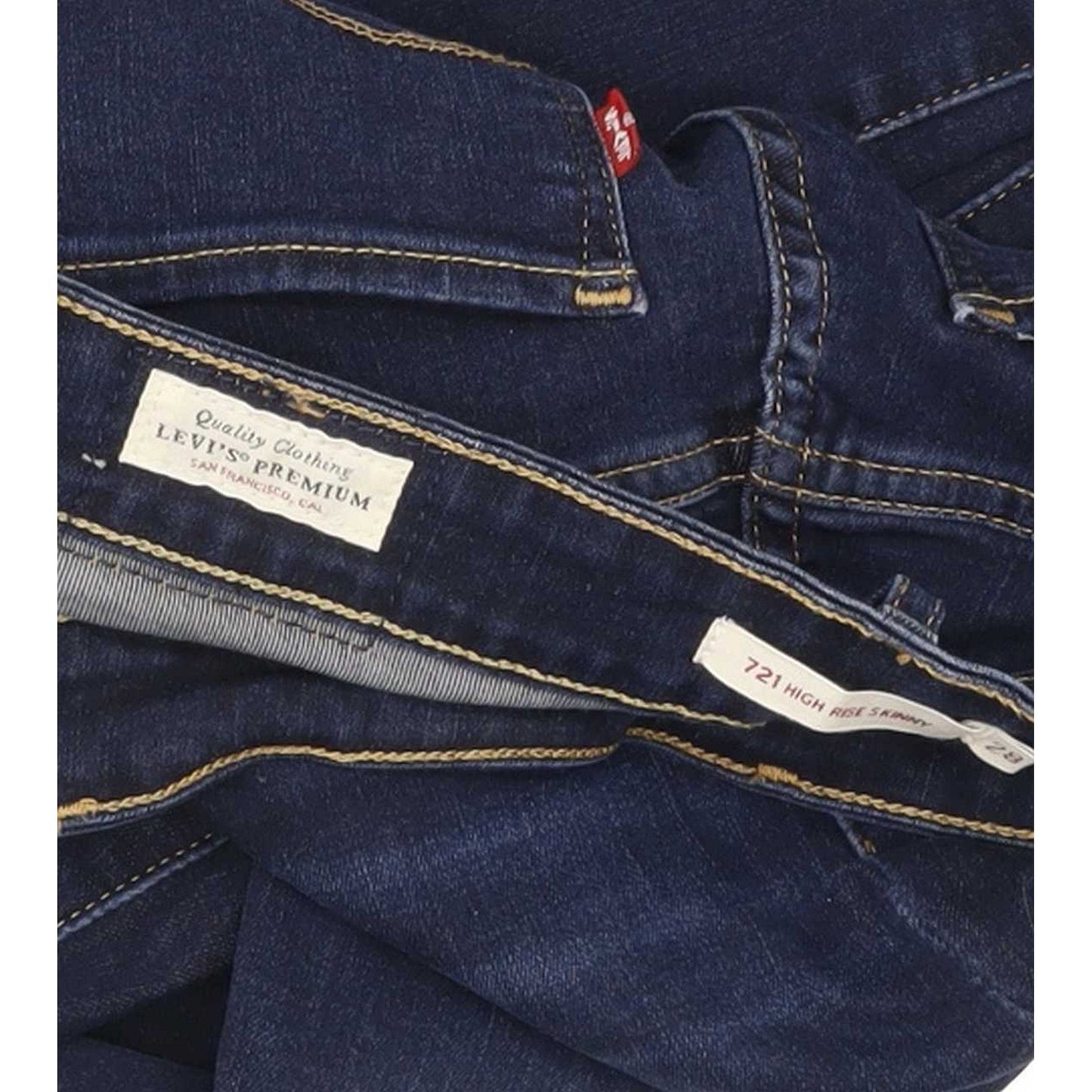 Levi's 721 High Rise Women Blue Skinny Stretch Jeans W28 L30