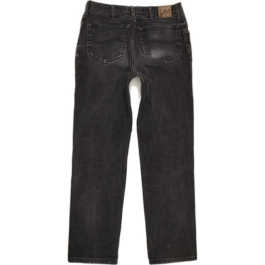 Lee Jim Men Black Straight Regular Jeans W34 L32