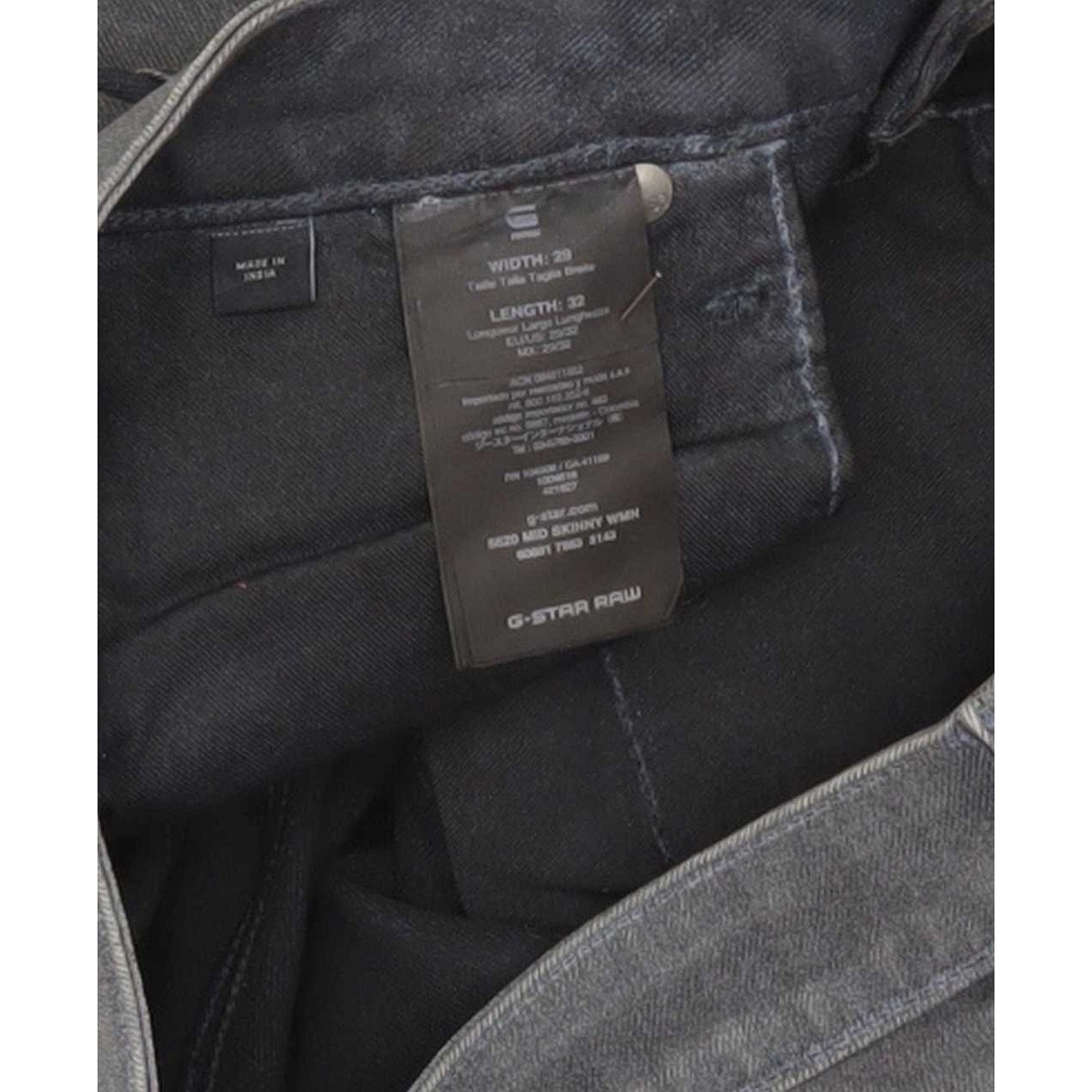 G-Star 5620 Mid Women Grey Skinny Slim Stretch Jeans W29 L32