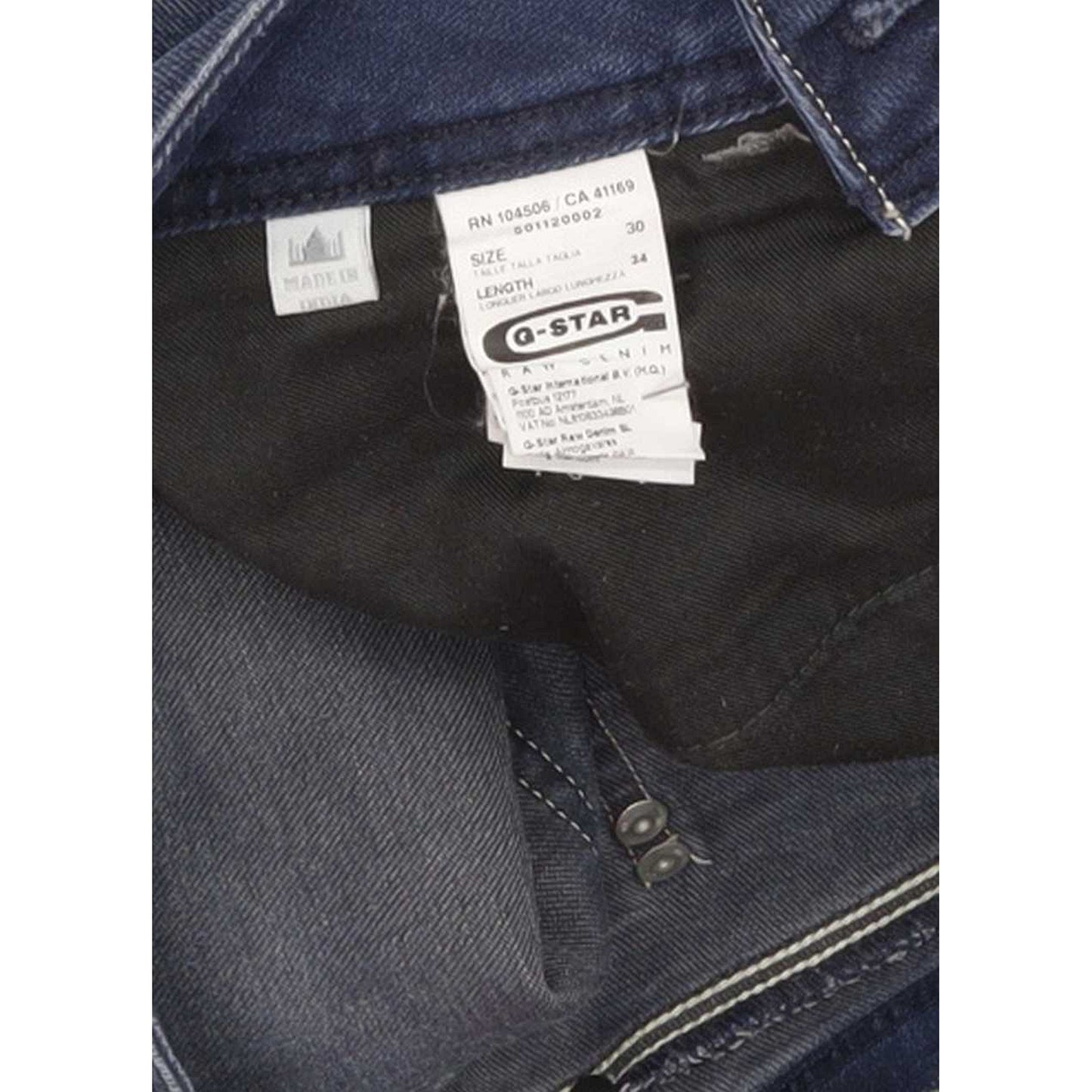 G-Star Lynn Women Blue Straight Slim Stretch Jeans W30 L33