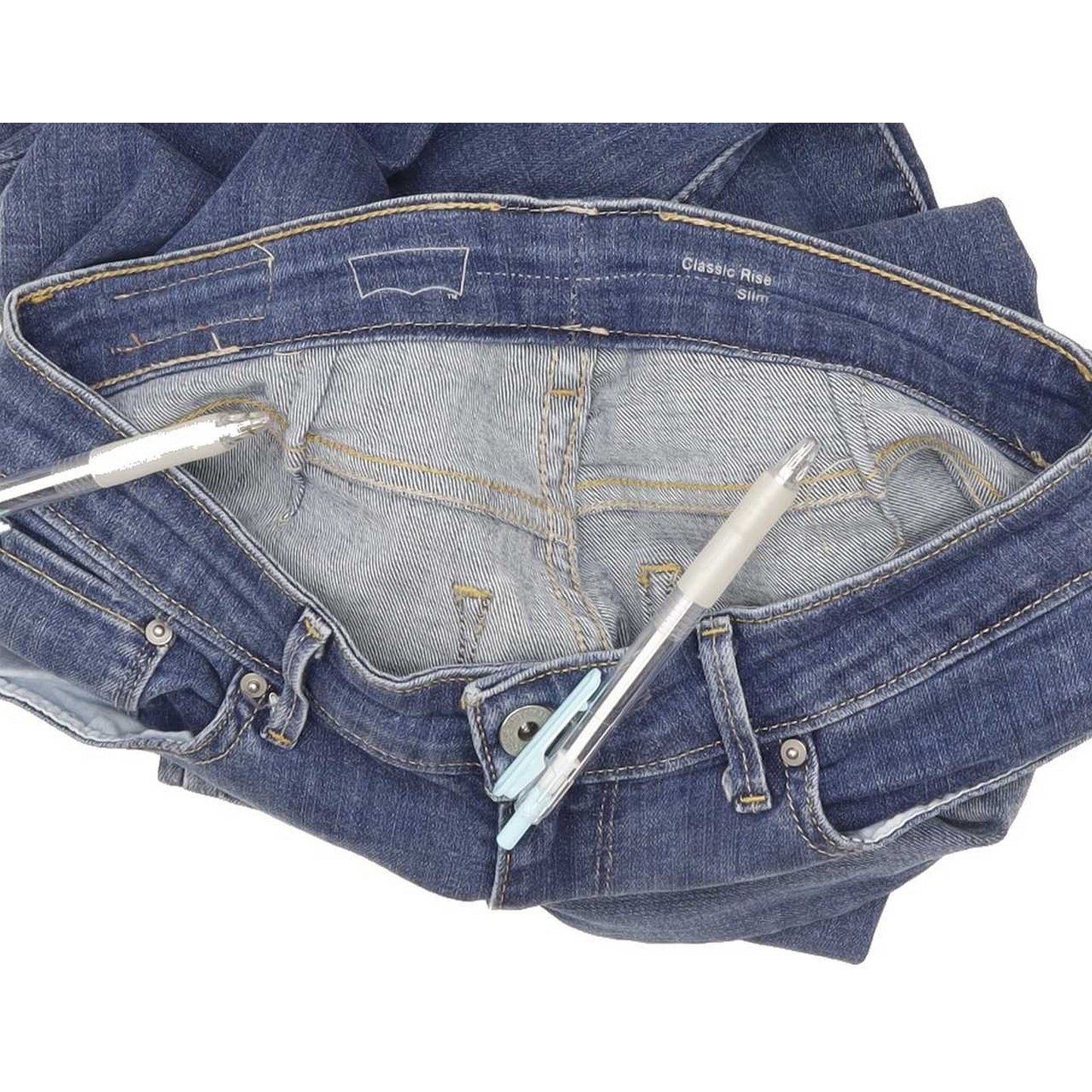 Levi's Women Blue Straight Slim Stretch Jeans W28 L32