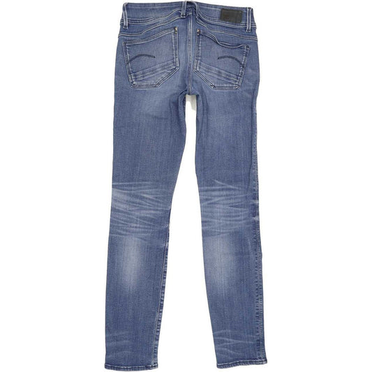 G-Star Lynn Mid Women Blue Skinny Slim Stretch Jeans W28 L30