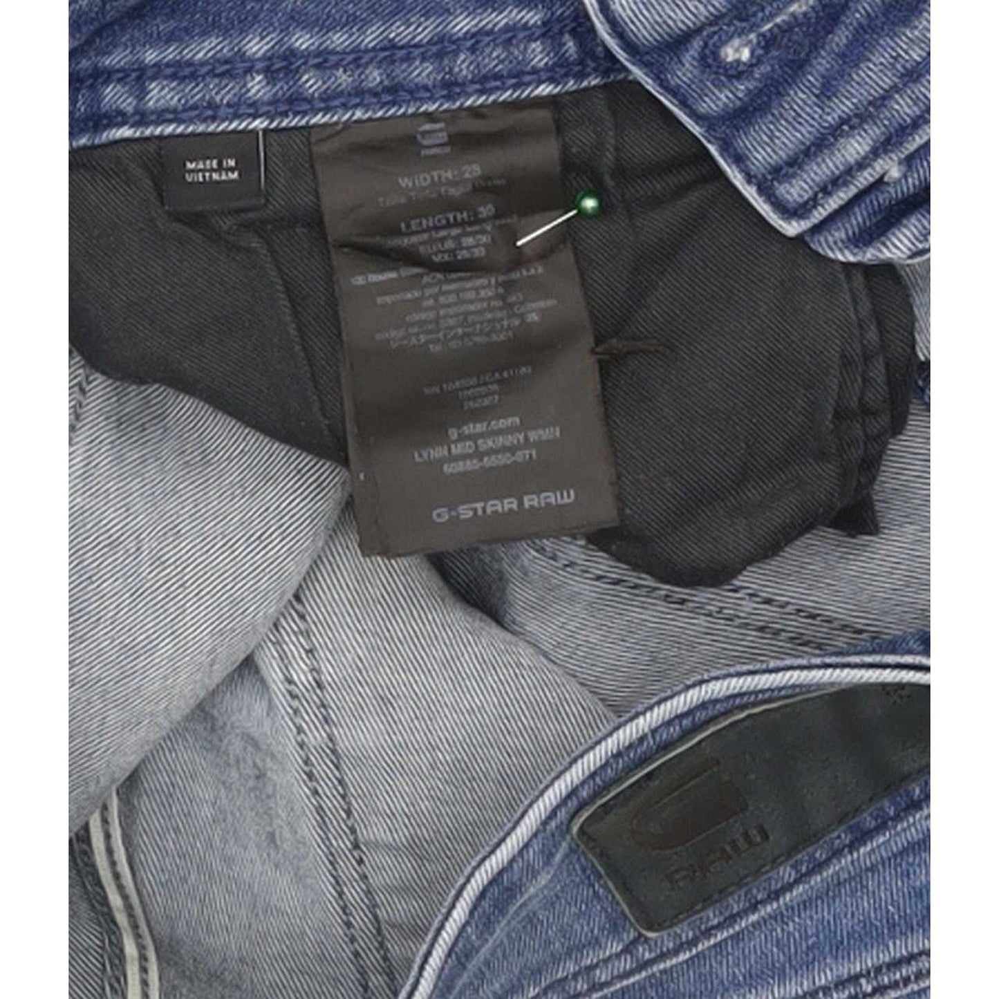 G-Star Lynn Mid Women Blue Skinny Slim Stretch Jeans W28 L30