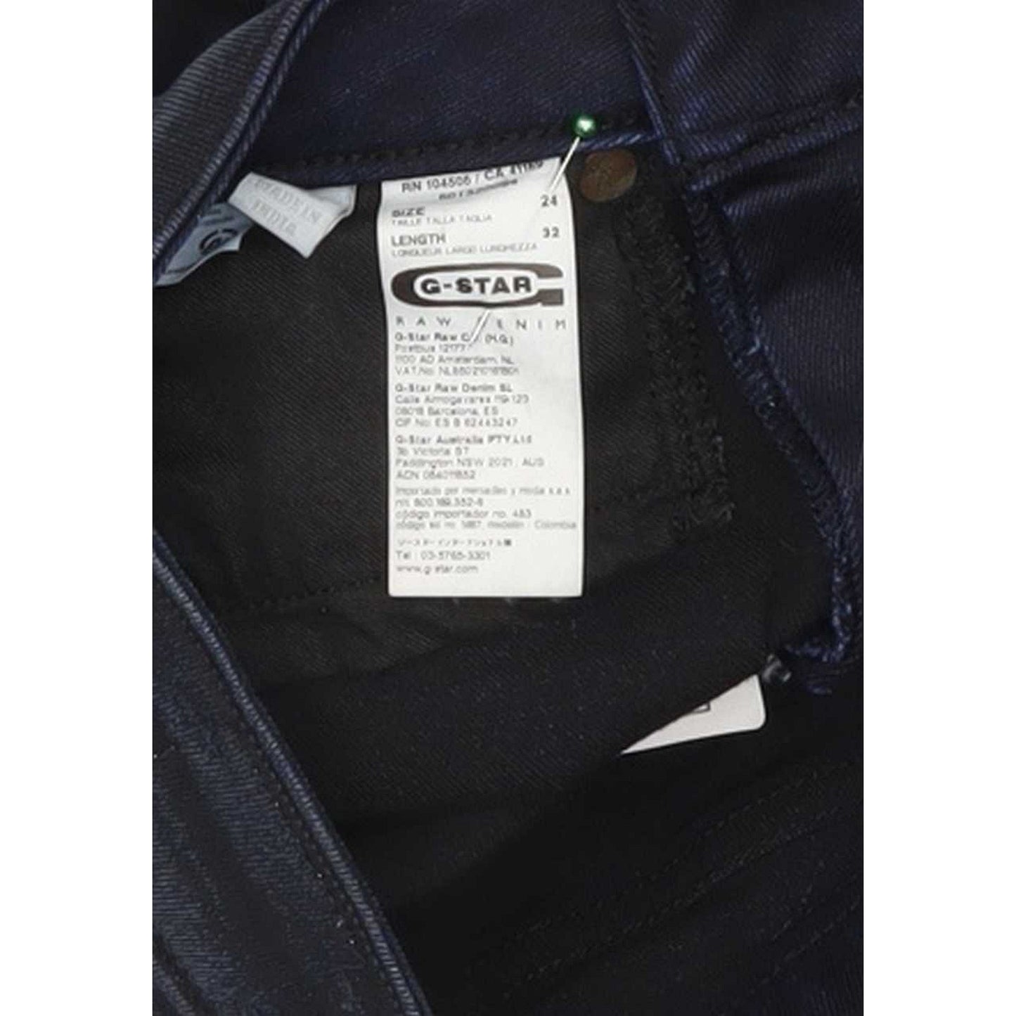 G-Star Women Navy Skinny Slim Jeans W24 L32