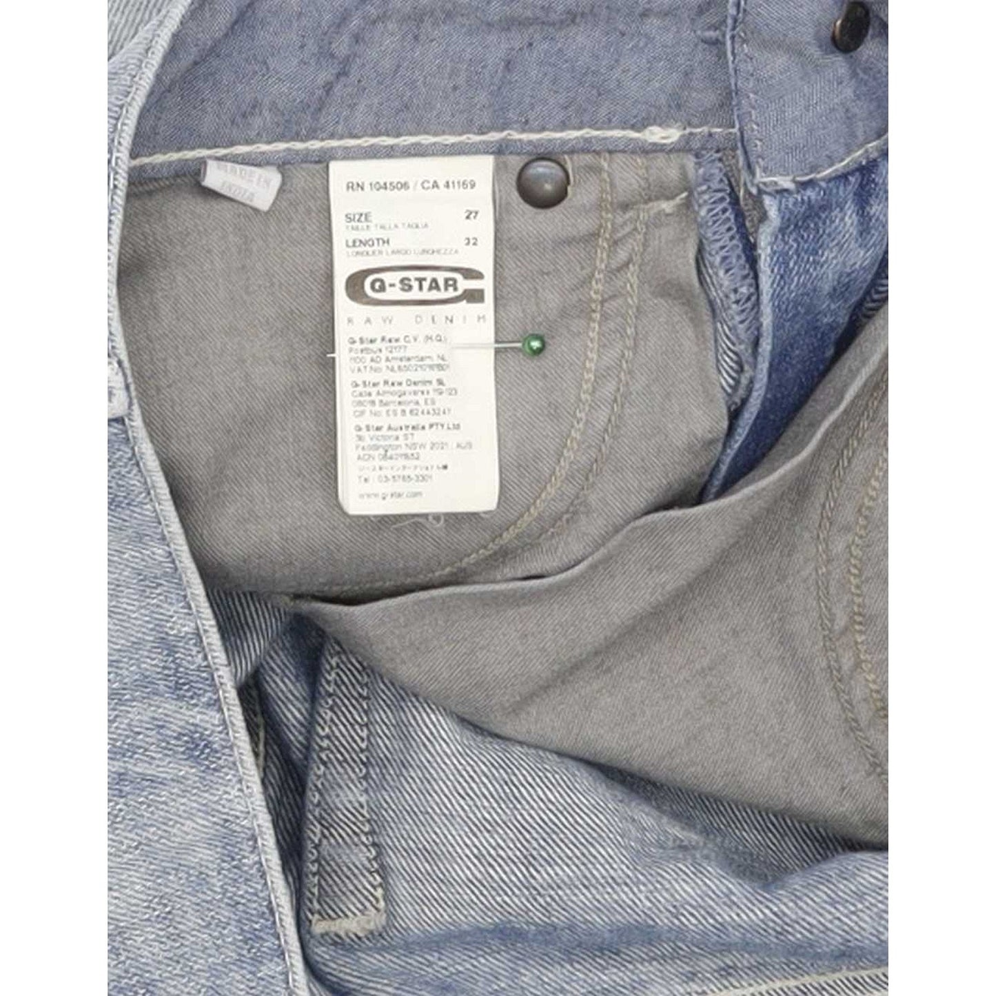 G-Star Sen Blue Straight Loose Cropped Jeans High Waisted W27 L32