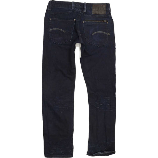 G-Star Attacc Low Men Navy Straight Slim Jeans W33 L31