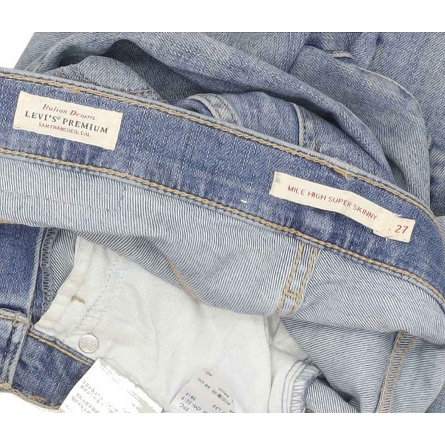Levi's Mile High Rise Women Blue Skinny Stretch Jeans W27 L30