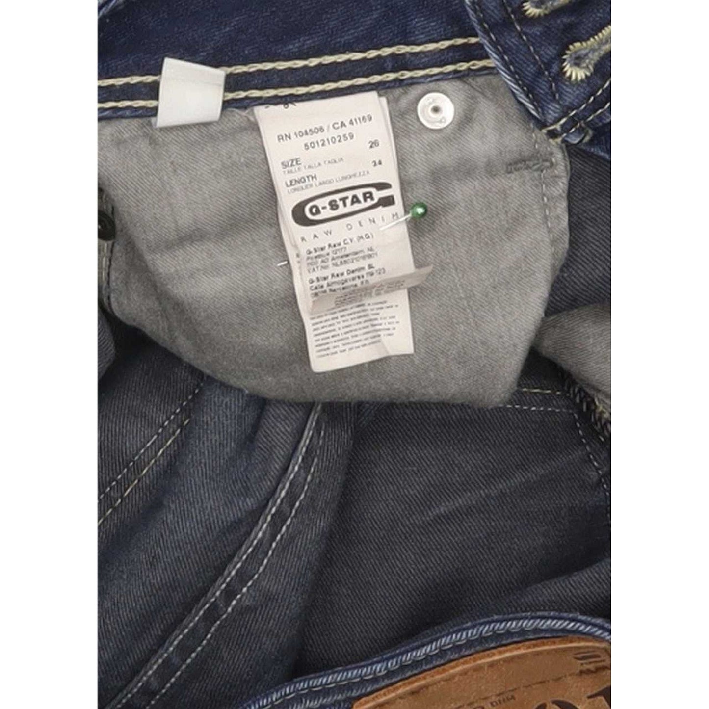 G-Star Ford Women Blue Straight Slim Stretch Jeans W26 L33