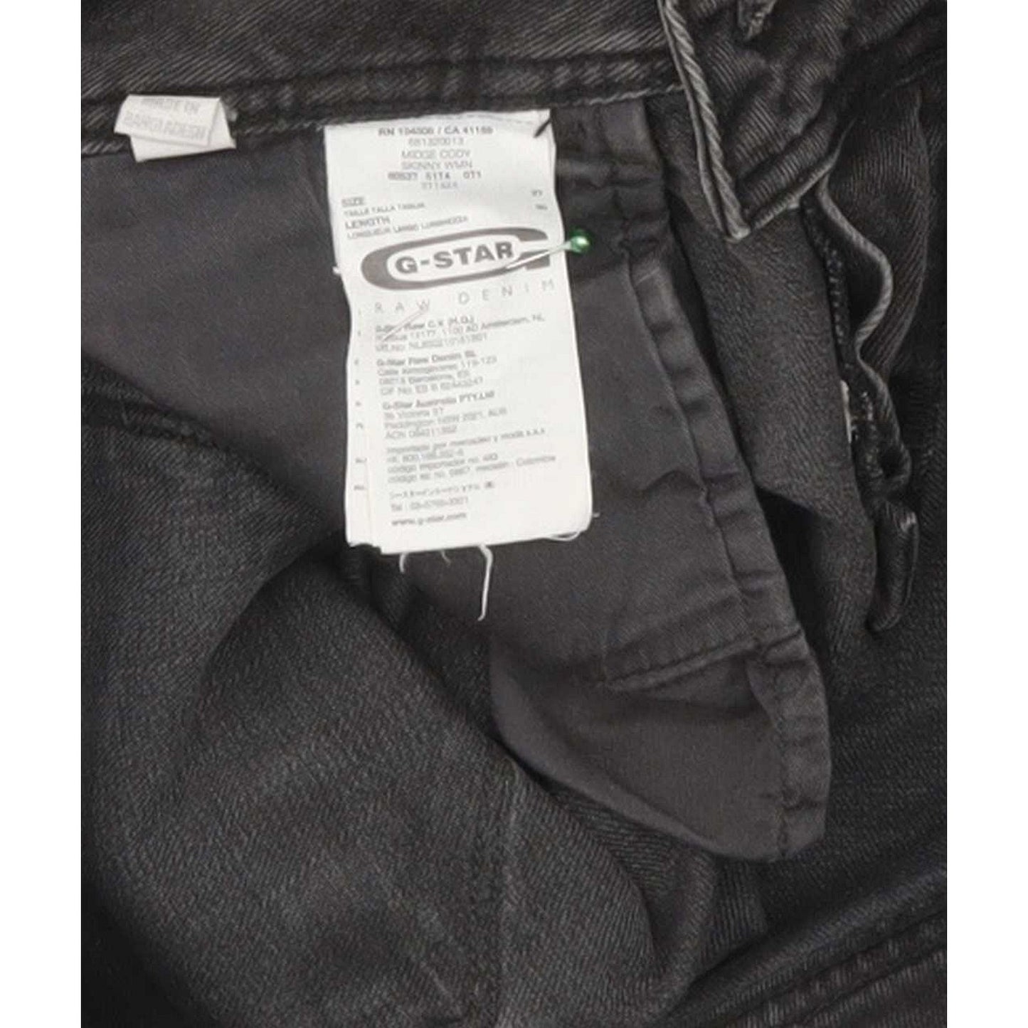 G-Star Midge Cody Women Charcoal Skinny Slim Stretch Jeans W27 L30